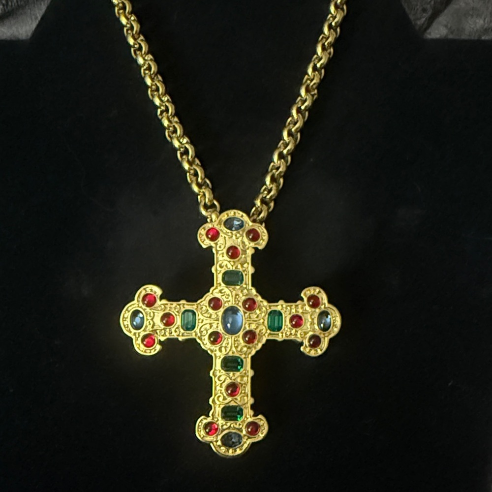 MICHAELA Von HABSBURG/Signed MVF Rare Gold Gripoix Maltese Cross
